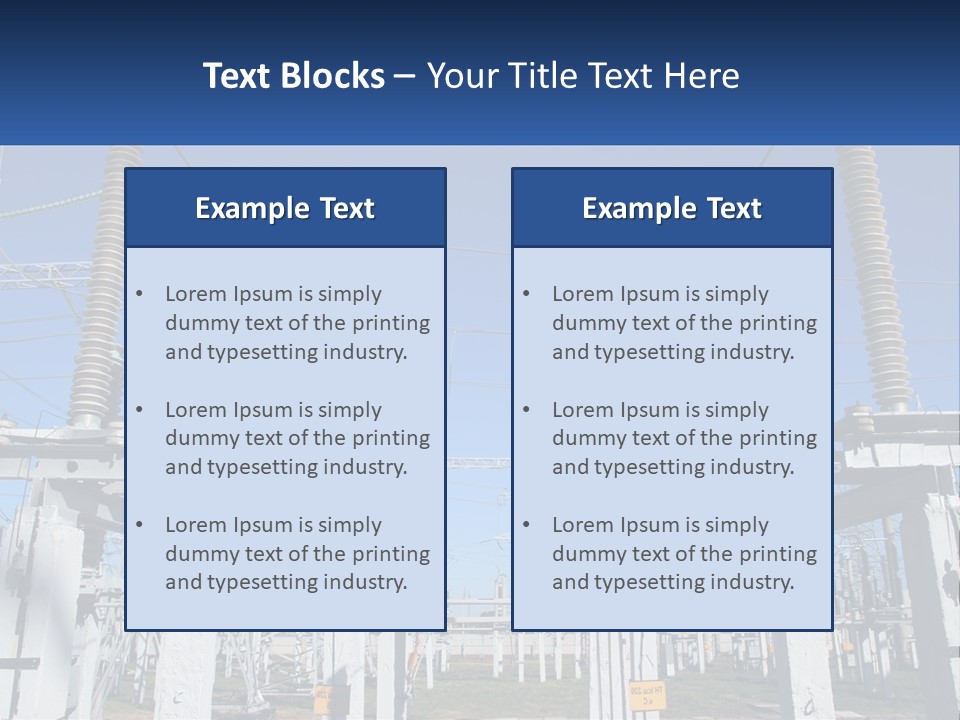 Power Lines With Power Lines In The Background PowerPoint Template