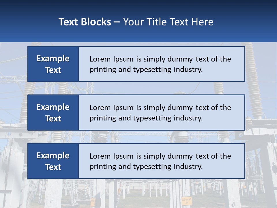Power Lines With Power Lines In The Background PowerPoint Template