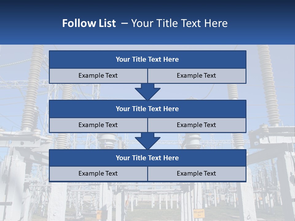 Power Lines With Power Lines In The Background PowerPoint Template