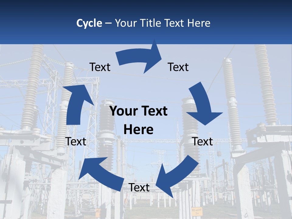 Power Lines With Power Lines In The Background PowerPoint Template