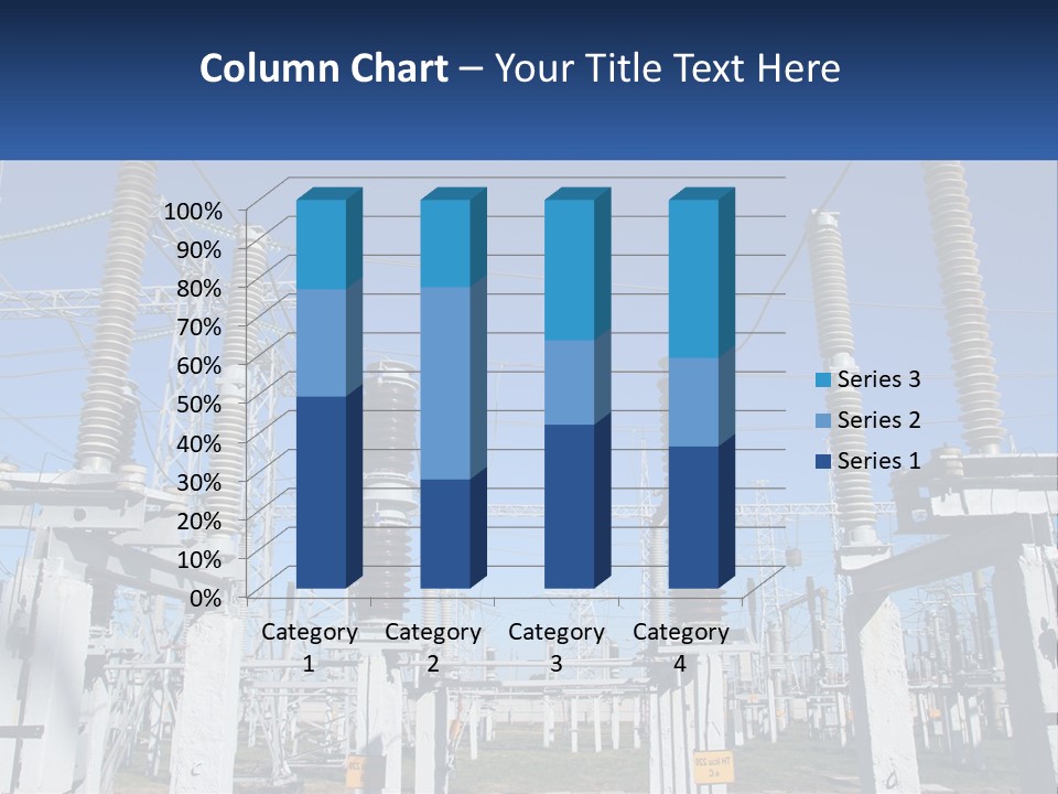 Power Lines With Power Lines In The Background PowerPoint Template