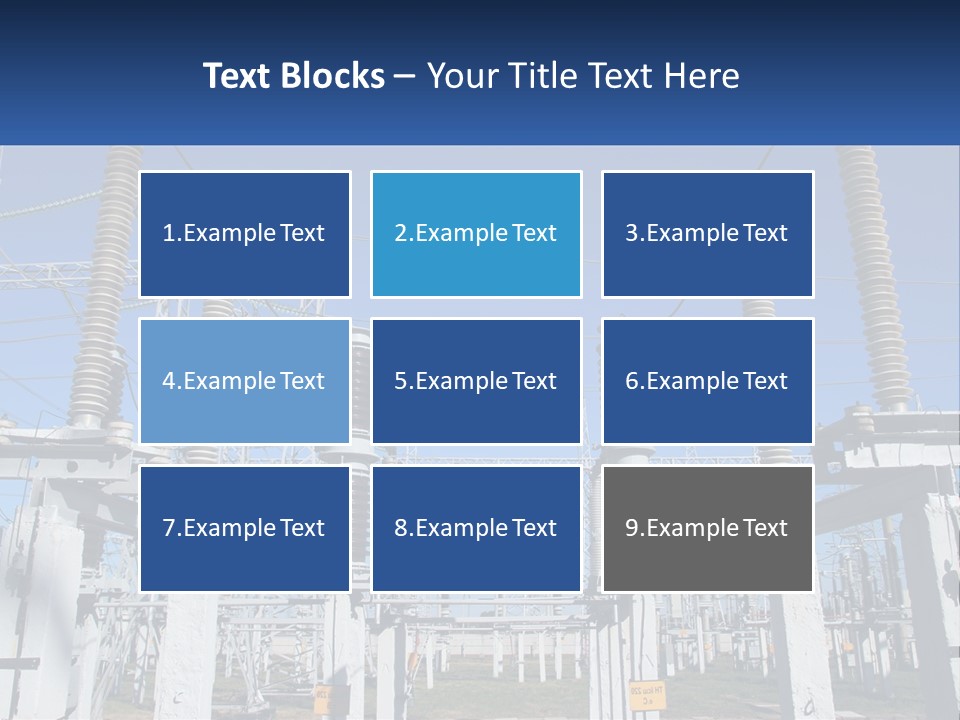 Power Lines With Power Lines In The Background PowerPoint Template