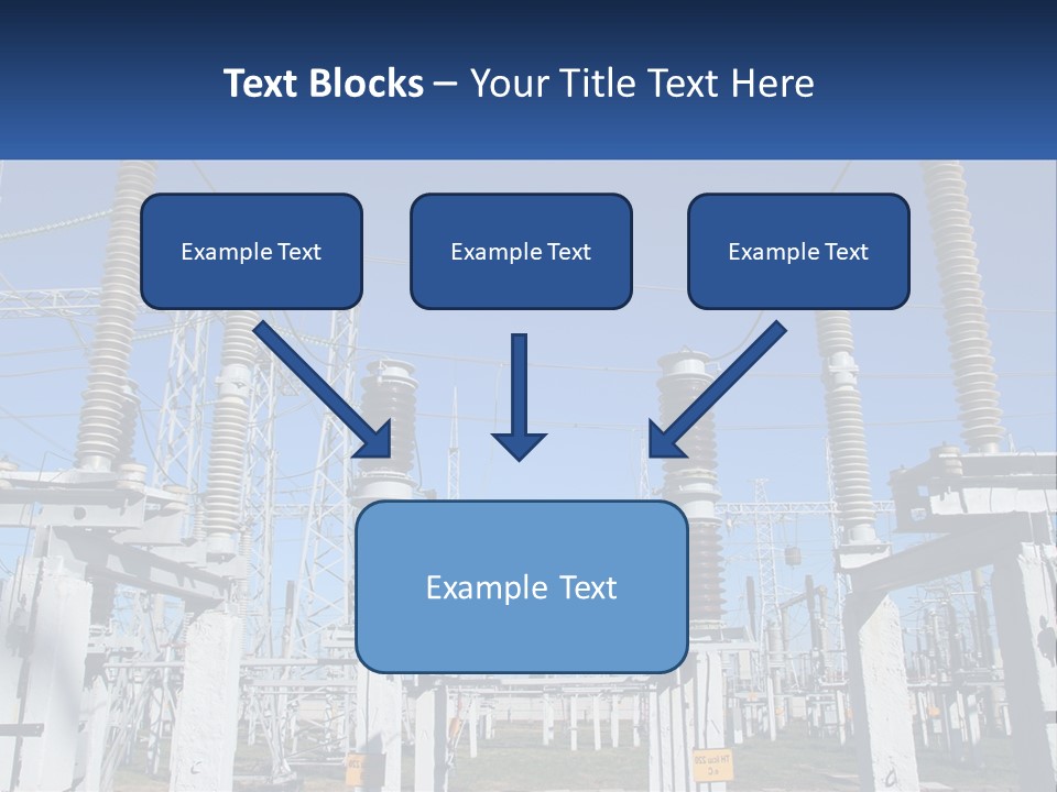 Power Lines With Power Lines In The Background PowerPoint Template