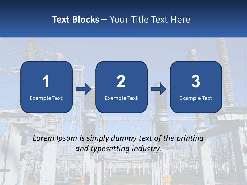 Power Lines With Power Lines In The Background PowerPoint Template