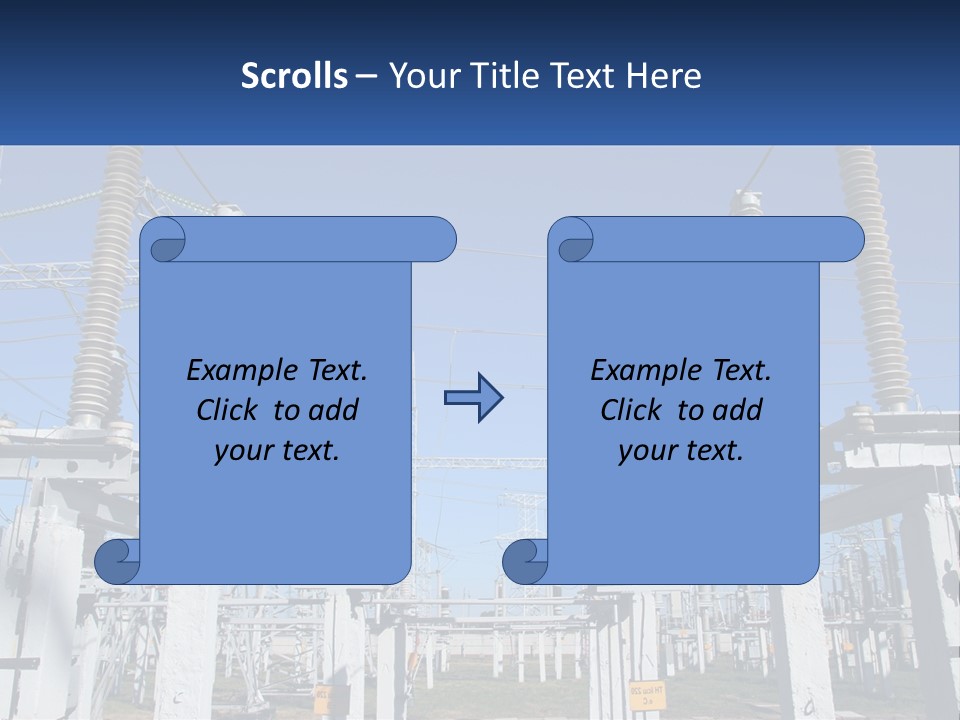 Power Lines With Power Lines In The Background PowerPoint Template