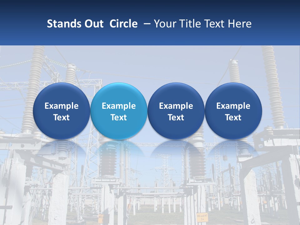 Power Lines With Power Lines In The Background PowerPoint Template