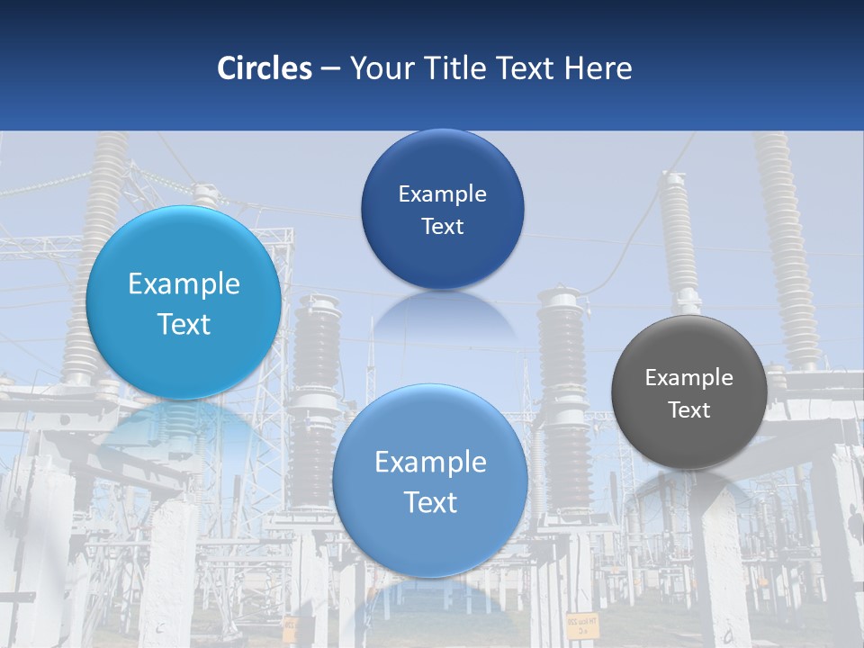 Power Lines With Power Lines In The Background PowerPoint Template