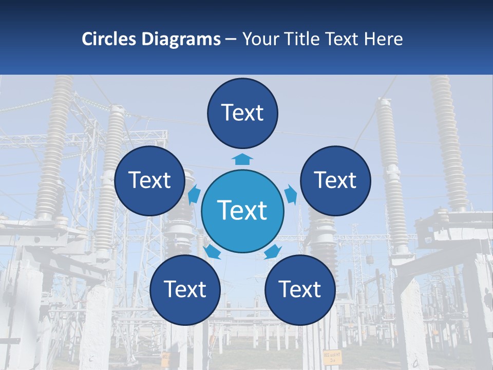Power Lines With Power Lines In The Background PowerPoint Template