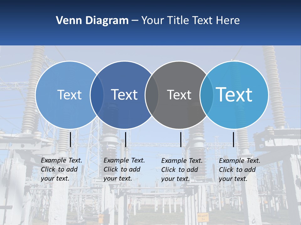 Power Lines With Power Lines In The Background PowerPoint Template