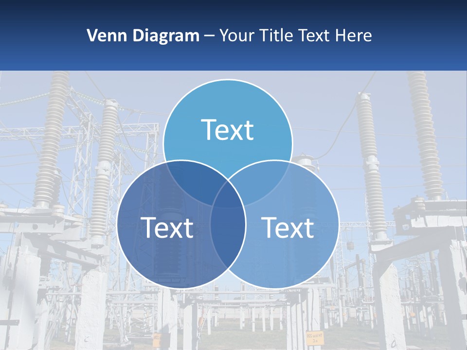 Power Lines With Power Lines In The Background PowerPoint Template