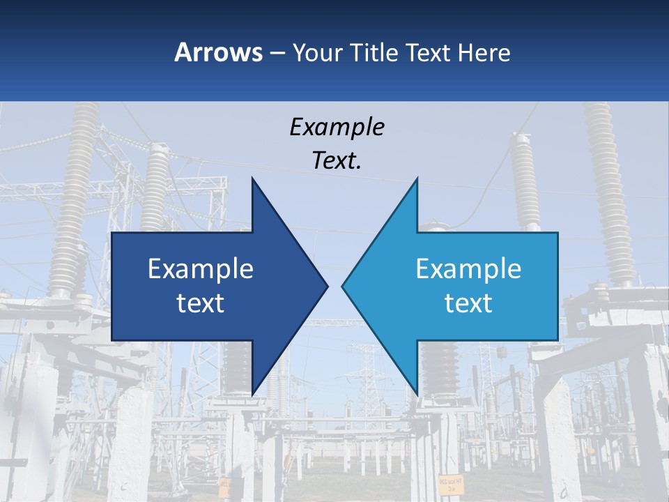 Power Lines With Power Lines In The Background PowerPoint Template