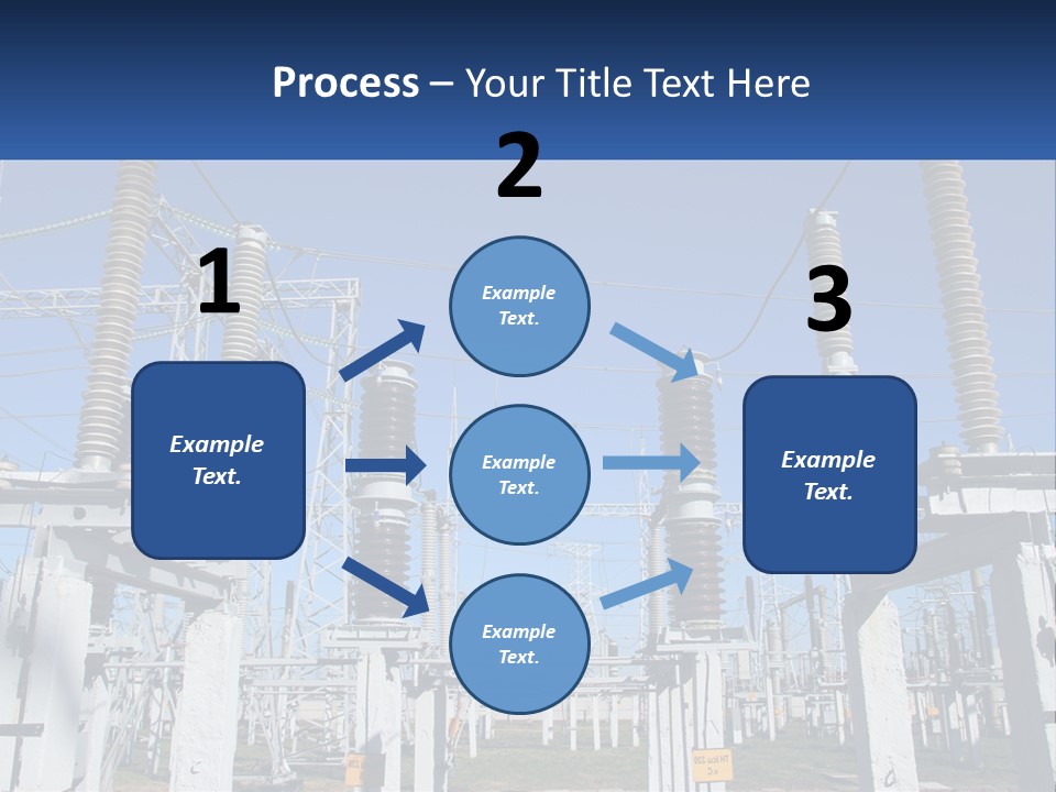 Power Lines With Power Lines In The Background PowerPoint Template