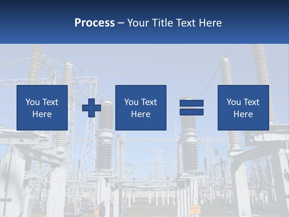 Power Lines With Power Lines In The Background PowerPoint Template