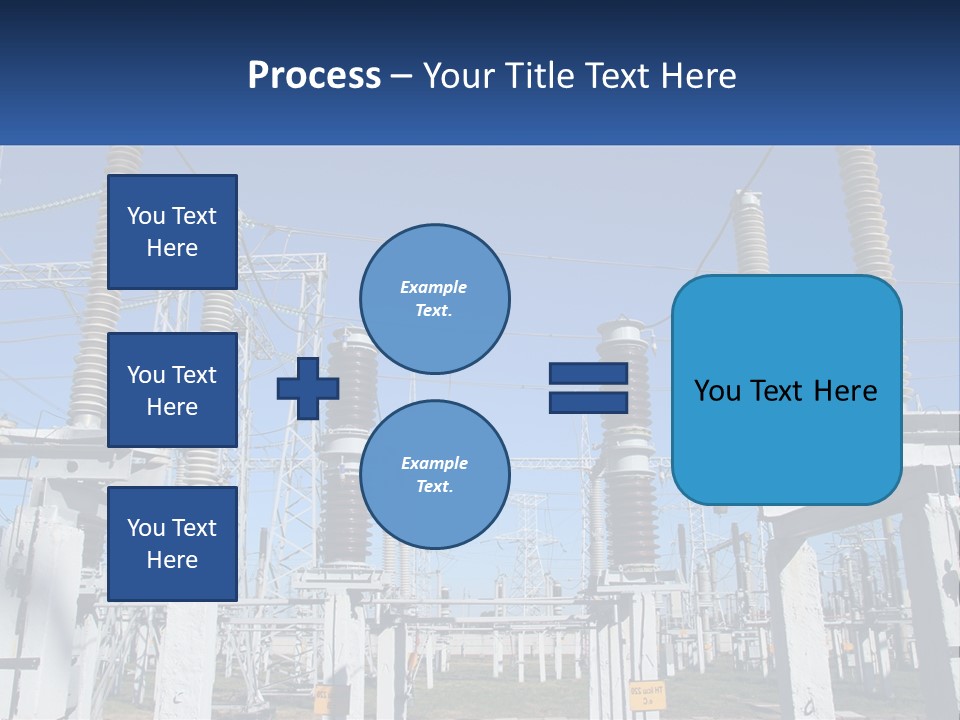 Power Lines With Power Lines In The Background PowerPoint Template