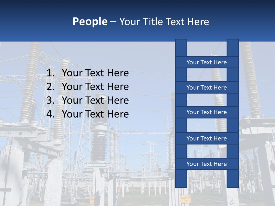 Power Lines With Power Lines In The Background PowerPoint Template