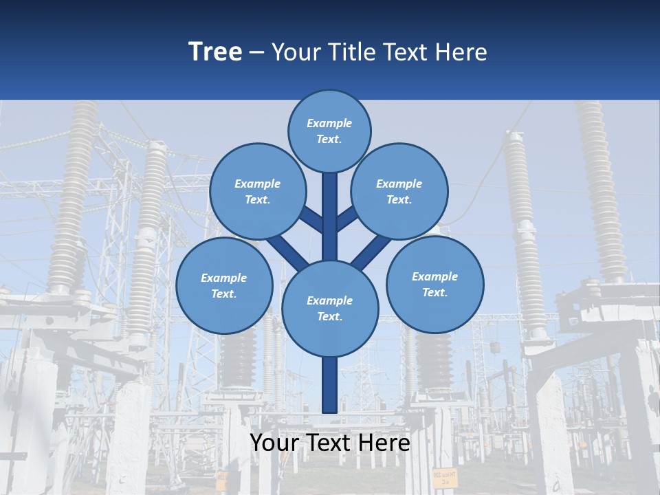 Power Lines With Power Lines In The Background PowerPoint Template
