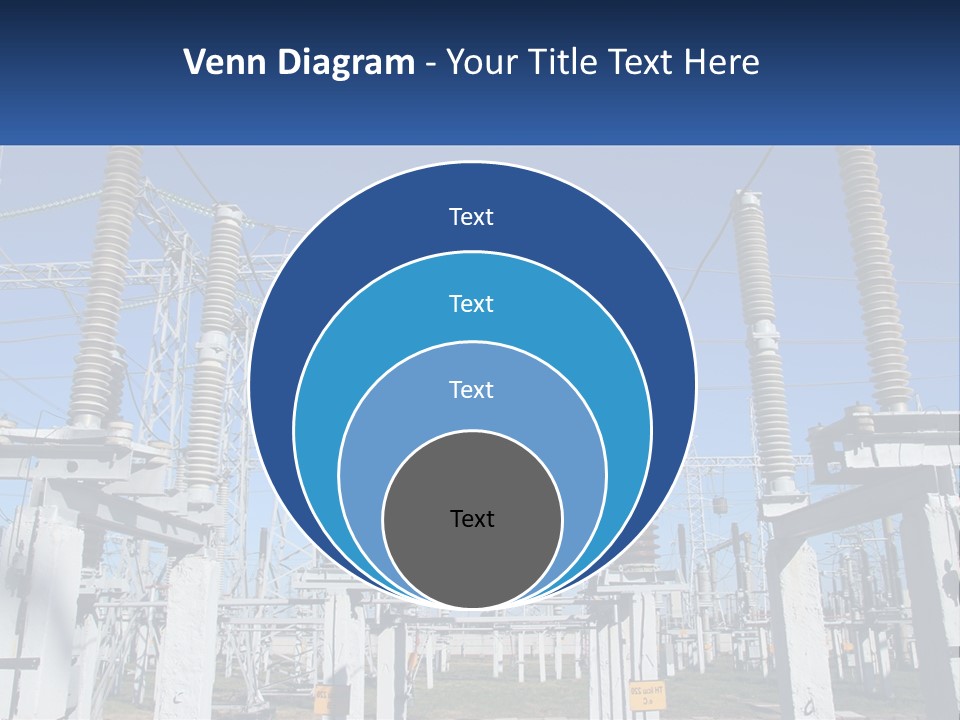 Power Lines With Power Lines In The Background PowerPoint Template