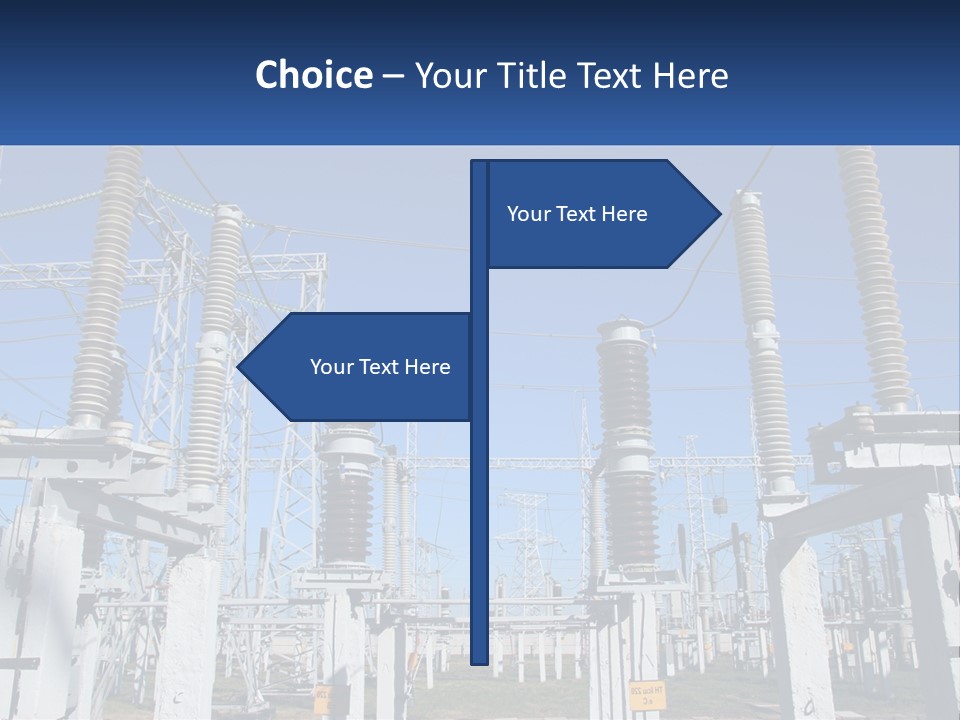 Power Lines With Power Lines In The Background PowerPoint Template