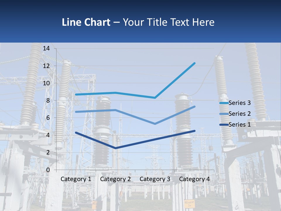 Power Lines With Power Lines In The Background PowerPoint Template