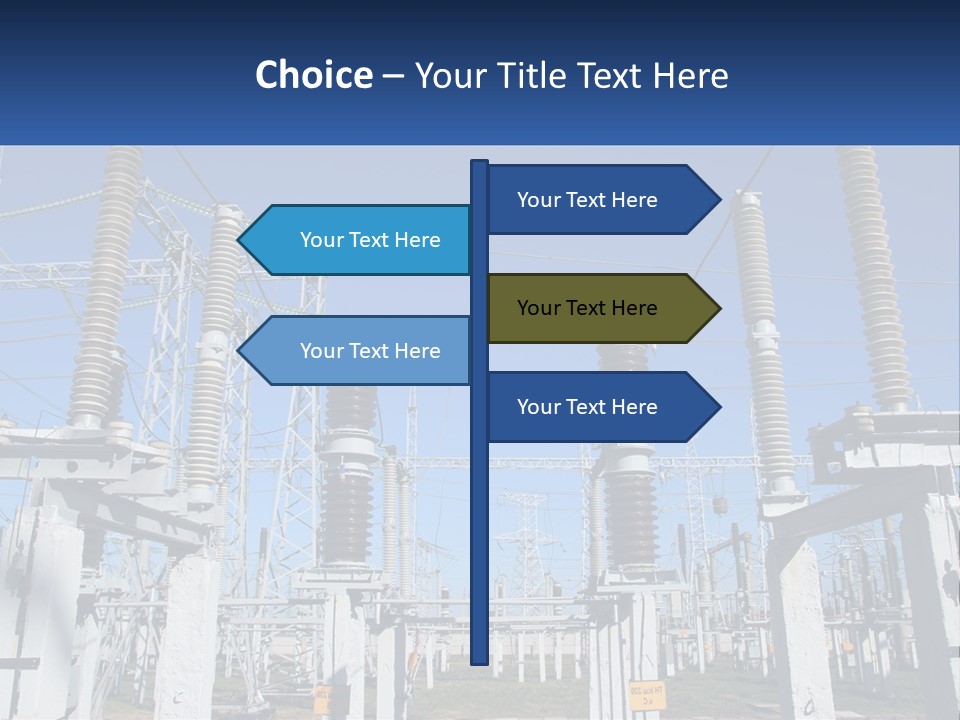 Power Lines With Power Lines In The Background PowerPoint Template