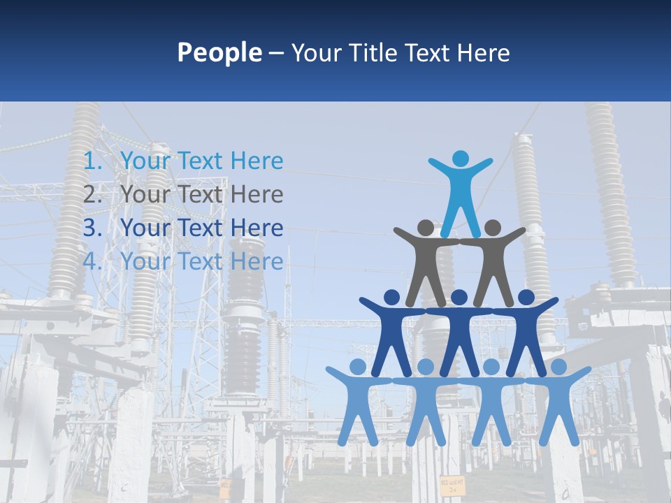 Power Lines With Power Lines In The Background PowerPoint Template