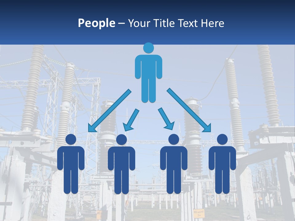 Power Lines With Power Lines In The Background PowerPoint Template