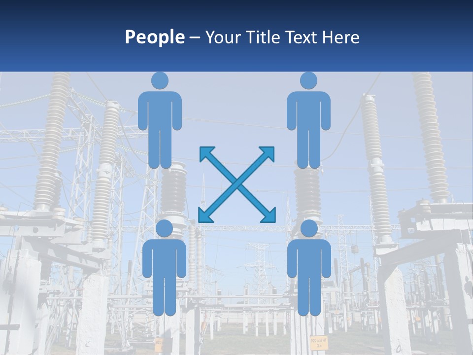 Power Lines With Power Lines In The Background PowerPoint Template