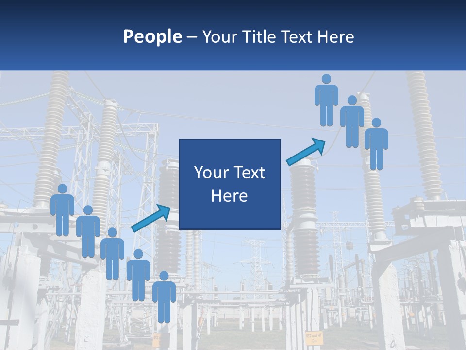 Power Lines With Power Lines In The Background PowerPoint Template