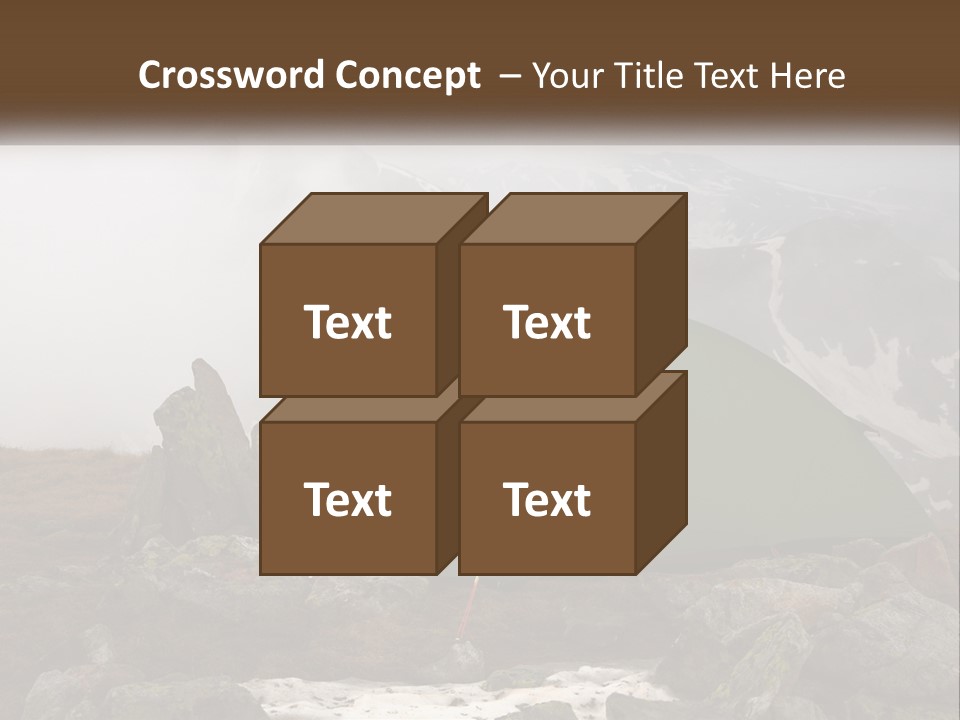 A Green Tent Sitting On Top Of A Mountain PowerPoint Template