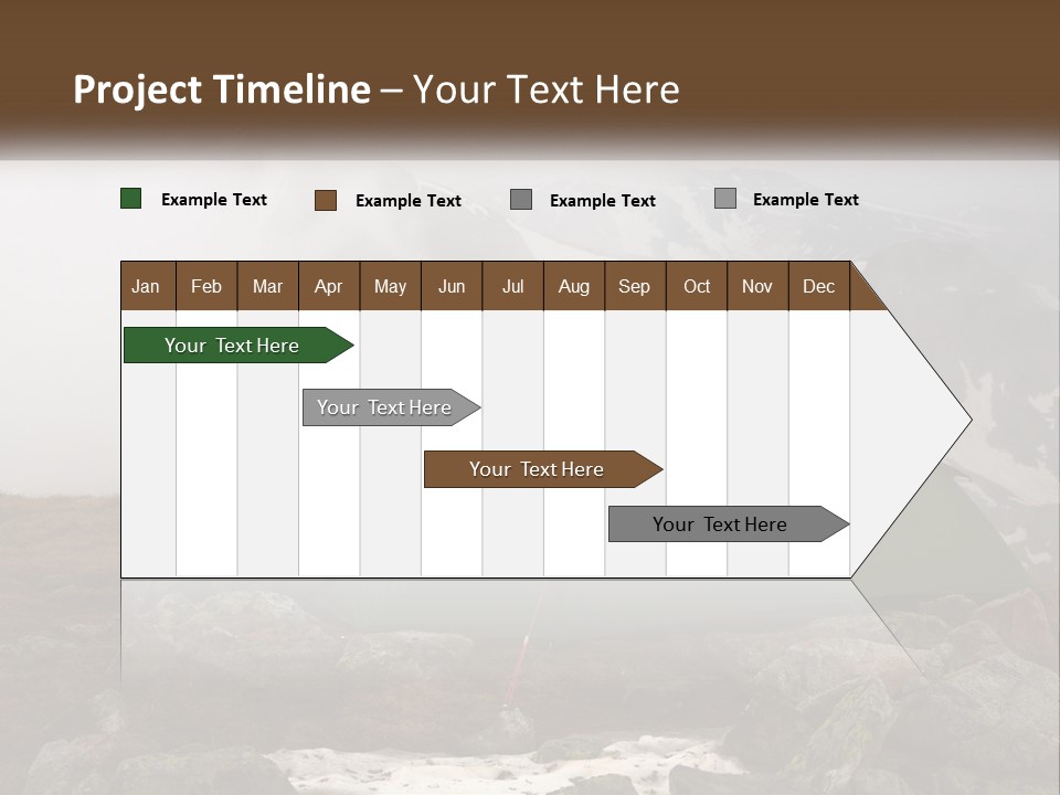 A Green Tent Sitting On Top Of A Mountain PowerPoint Template