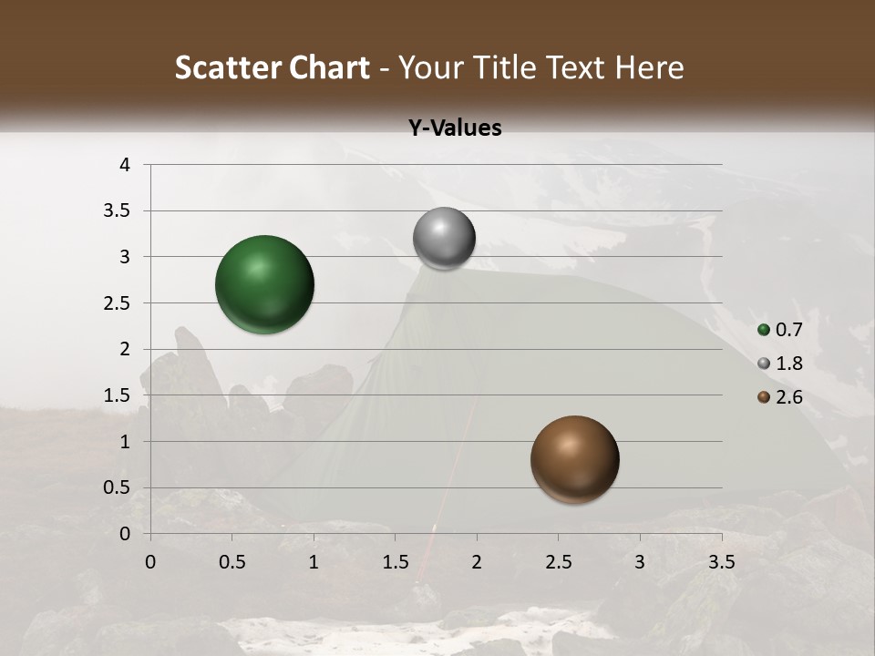 A Green Tent Sitting On Top Of A Mountain PowerPoint Template