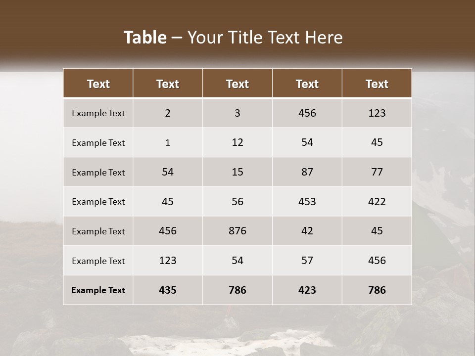 A Green Tent Sitting On Top Of A Mountain PowerPoint Template
