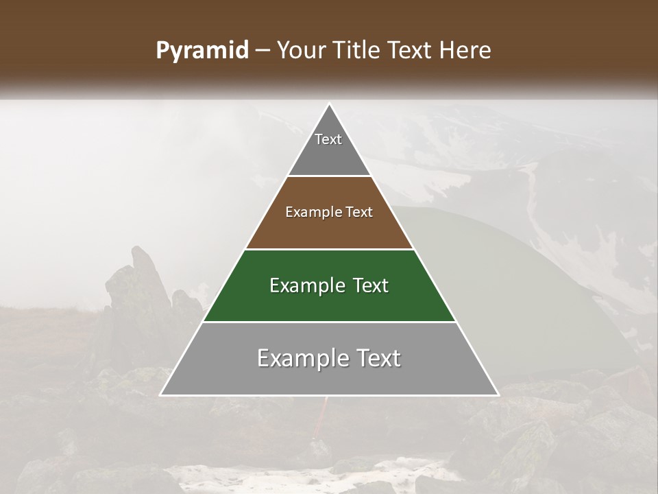 A Green Tent Sitting On Top Of A Mountain PowerPoint Template