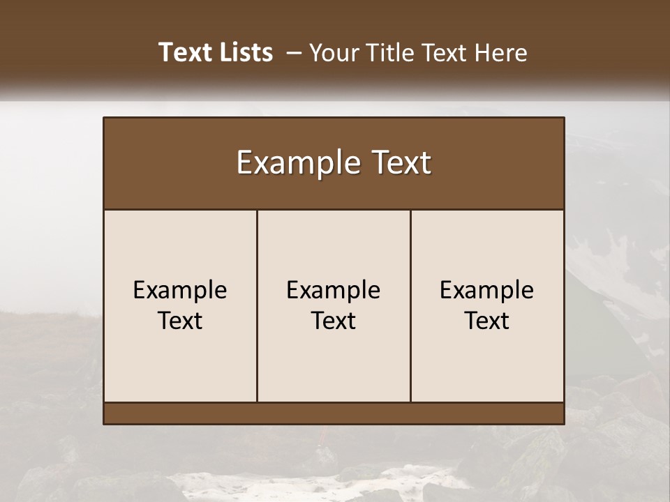 A Green Tent Sitting On Top Of A Mountain PowerPoint Template