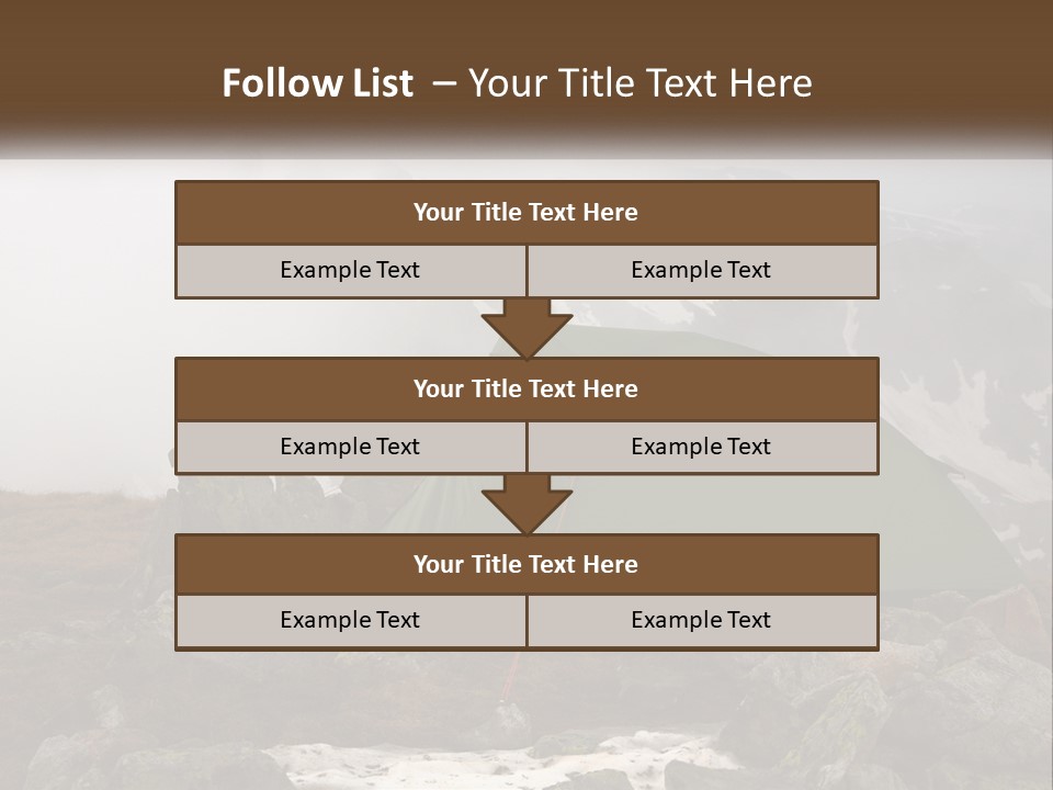 A Green Tent Sitting On Top Of A Mountain PowerPoint Template