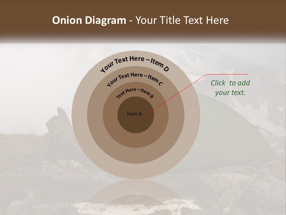 A Green Tent Sitting On Top Of A Mountain PowerPoint Template