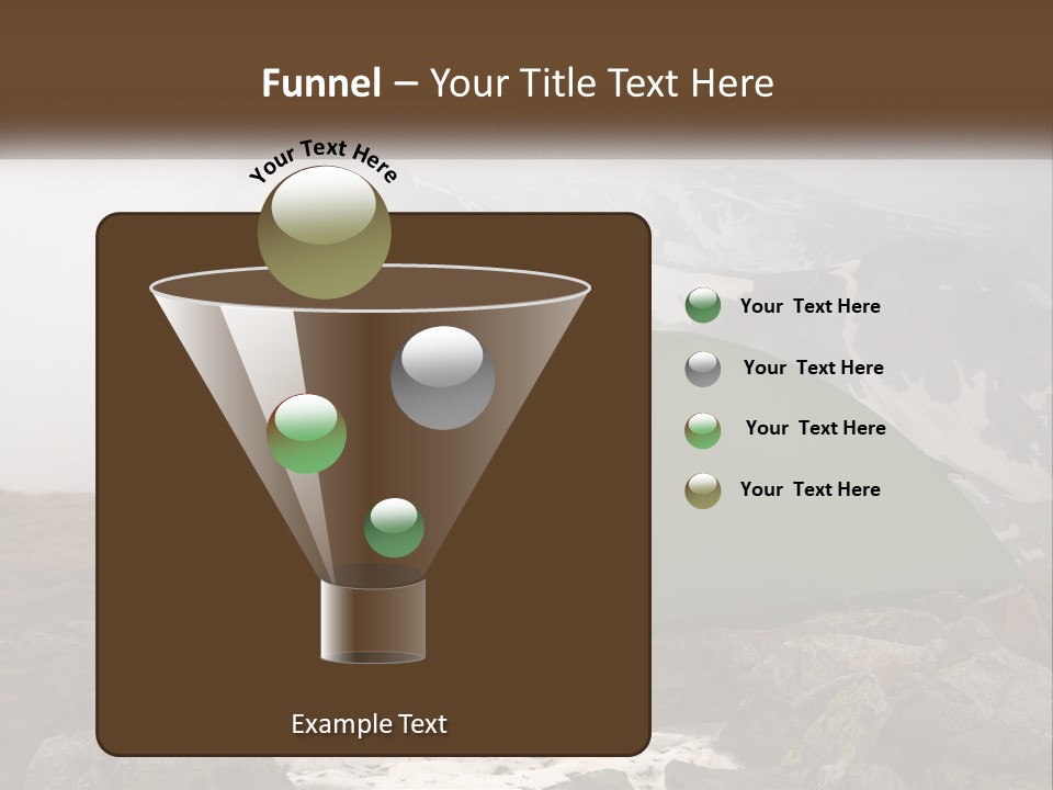 A Green Tent Sitting On Top Of A Mountain PowerPoint Template