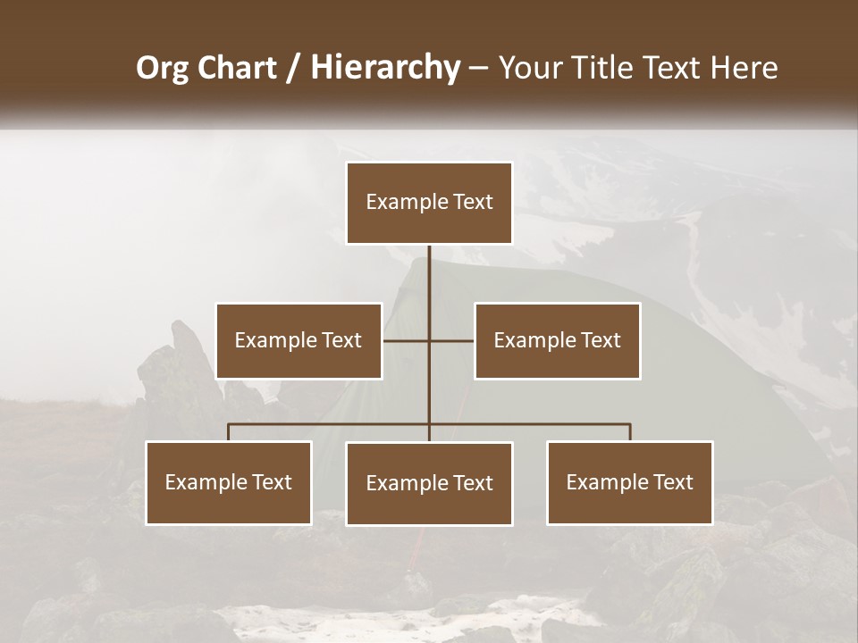 A Green Tent Sitting On Top Of A Mountain PowerPoint Template