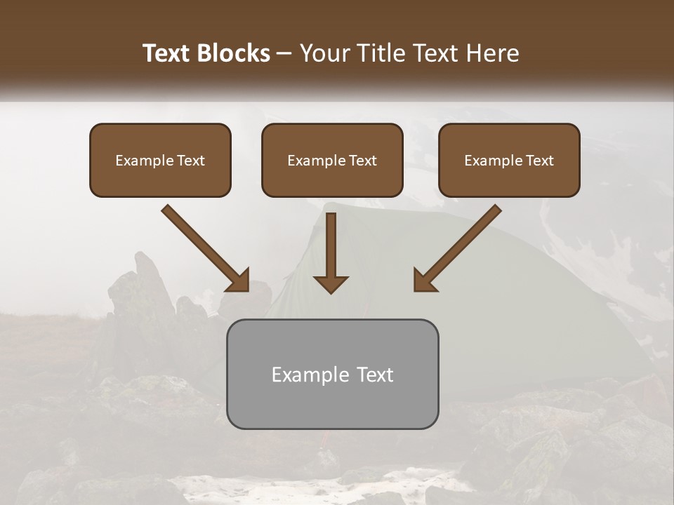 A Green Tent Sitting On Top Of A Mountain PowerPoint Template