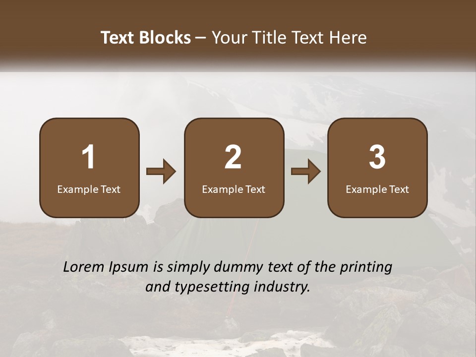 A Green Tent Sitting On Top Of A Mountain PowerPoint Template