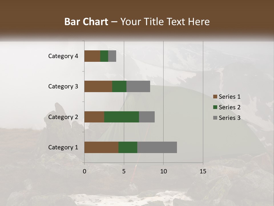 A Green Tent Sitting On Top Of A Mountain PowerPoint Template