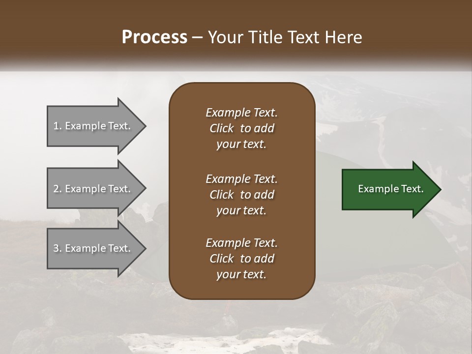 A Green Tent Sitting On Top Of A Mountain PowerPoint Template