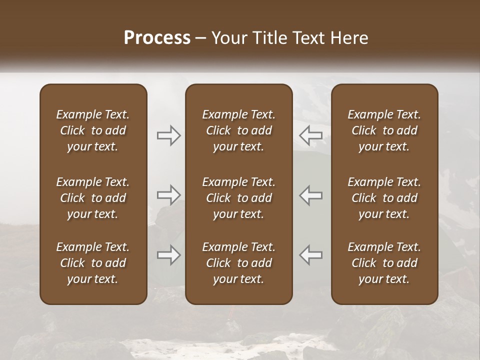 A Green Tent Sitting On Top Of A Mountain PowerPoint Template