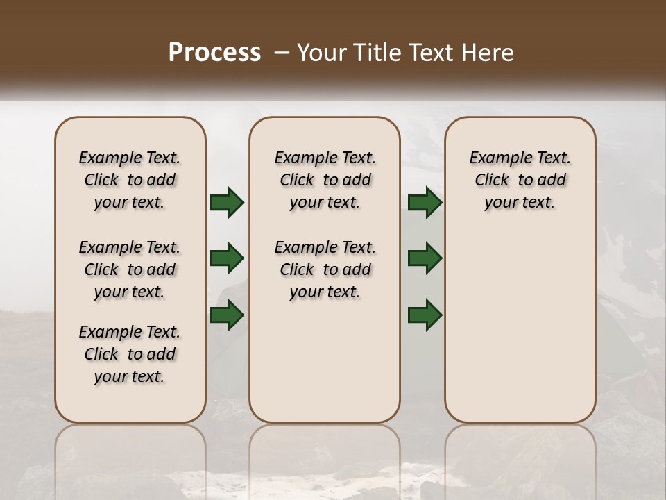 A Green Tent Sitting On Top Of A Mountain PowerPoint Template