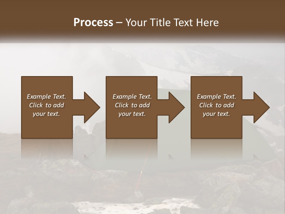 A Green Tent Sitting On Top Of A Mountain PowerPoint Template