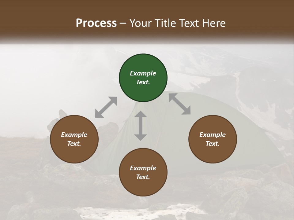 A Green Tent Sitting On Top Of A Mountain PowerPoint Template