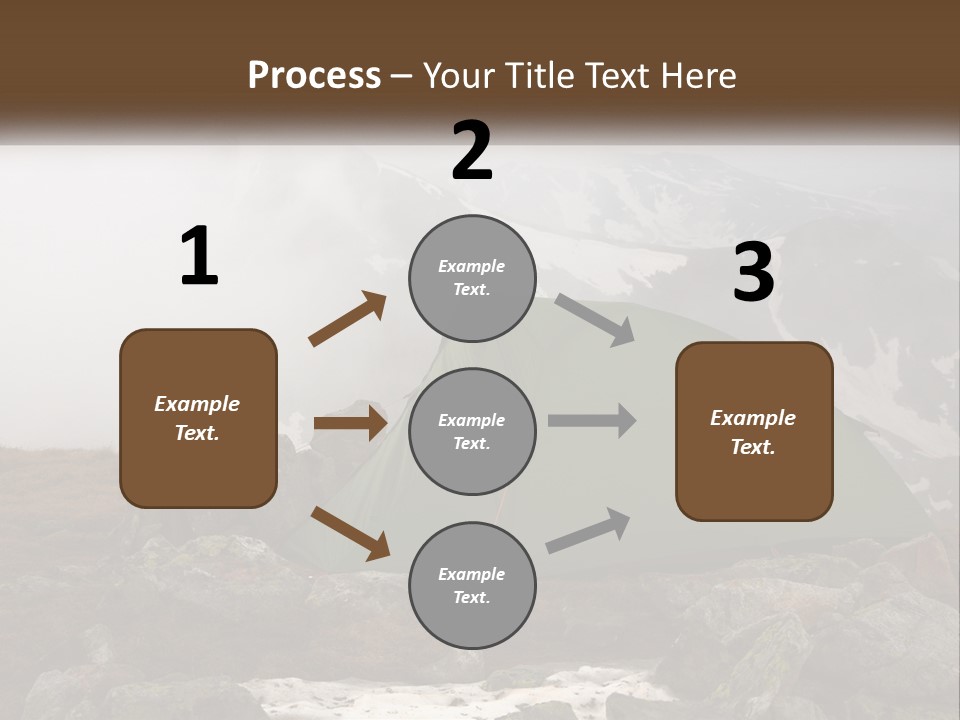 A Green Tent Sitting On Top Of A Mountain PowerPoint Template