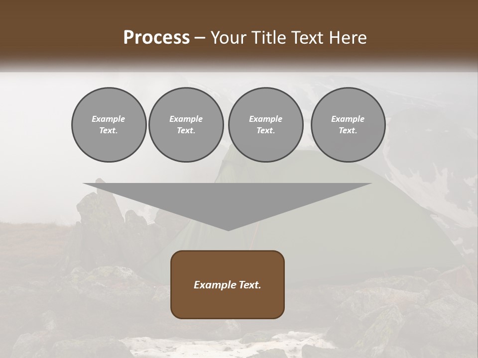 A Green Tent Sitting On Top Of A Mountain PowerPoint Template