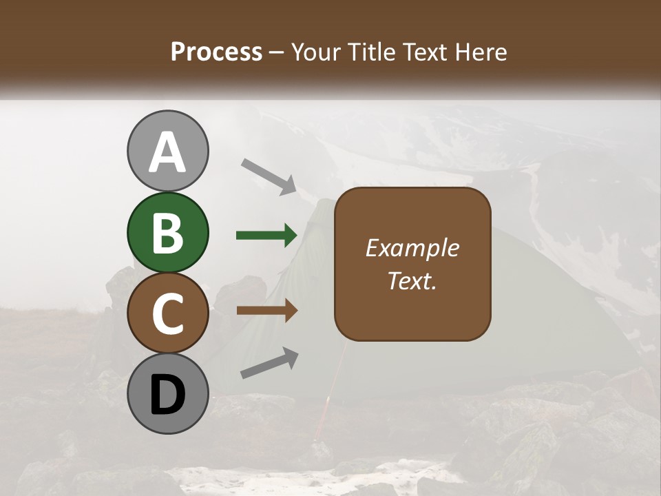 A Green Tent Sitting On Top Of A Mountain PowerPoint Template
