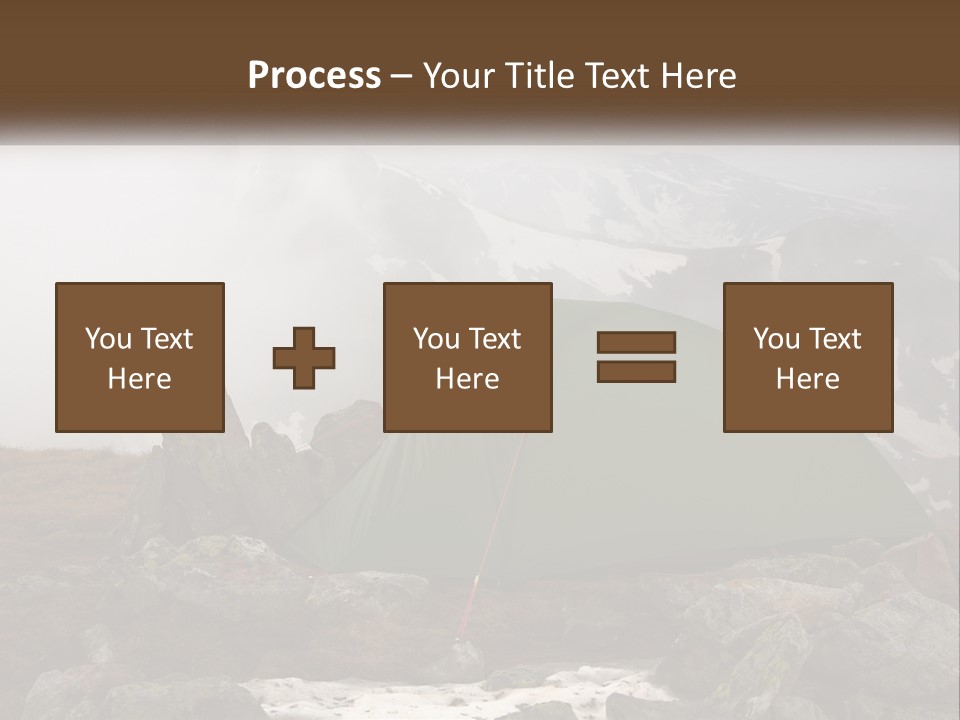 A Green Tent Sitting On Top Of A Mountain PowerPoint Template